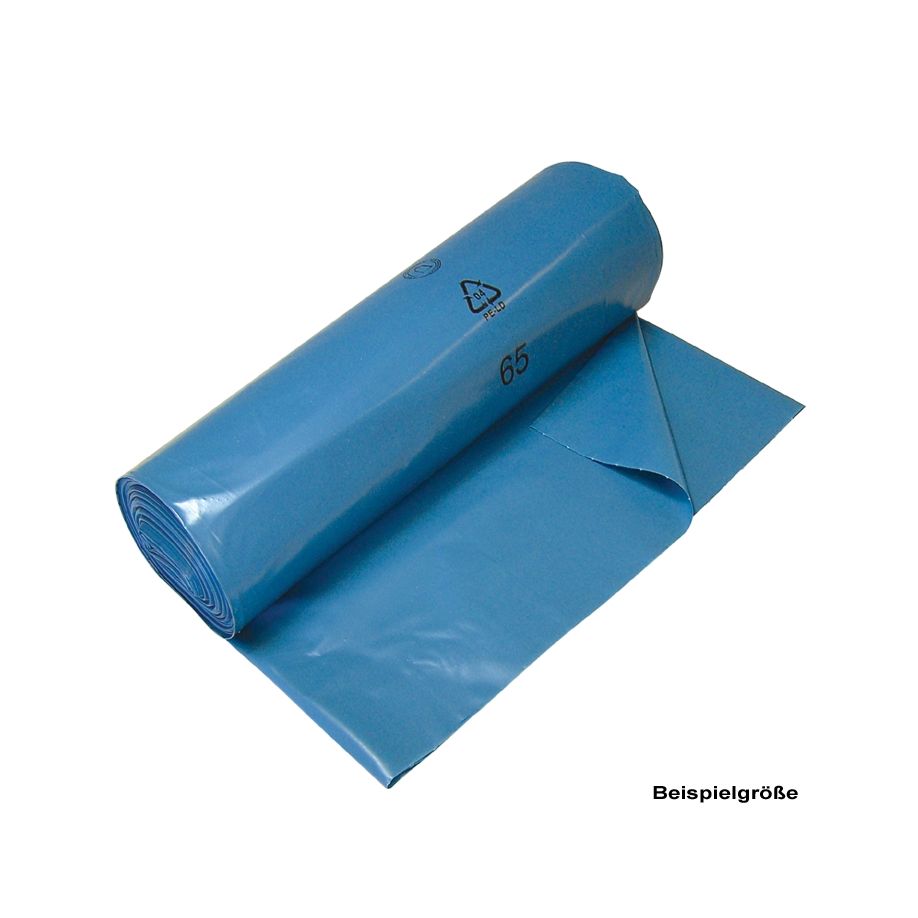 LDPE-Abfallsäcke, 70x110cm, 120 Ltr., blau, 25 Stck./ Rolle