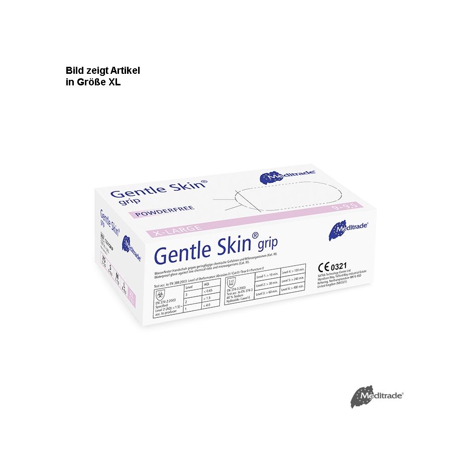 Latex-Handschuhe "Gentle-Skin  grip", puderfrei, unsteril, Gr. S, 100 Stück