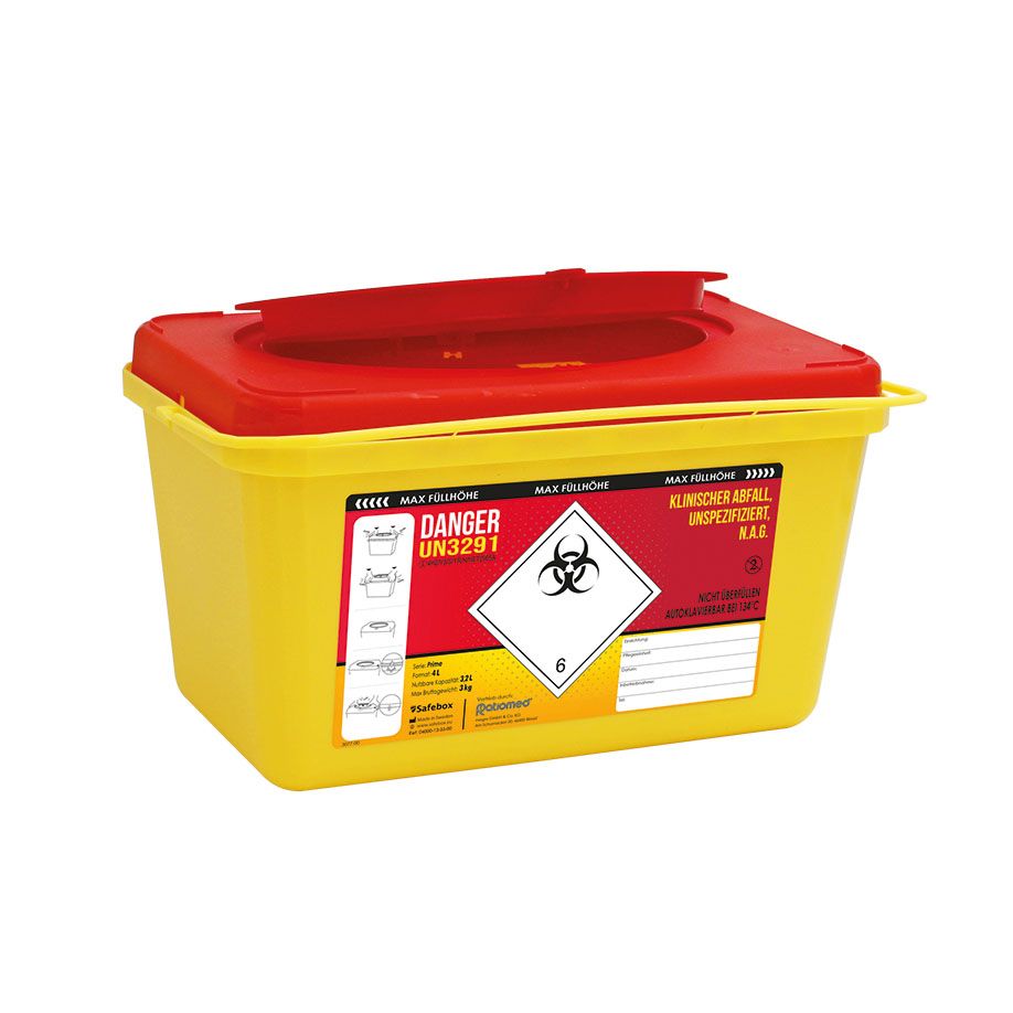 Kanülenabwurfbehälter ratiomed Safe-Box, 4,0 Ltr., eckig
