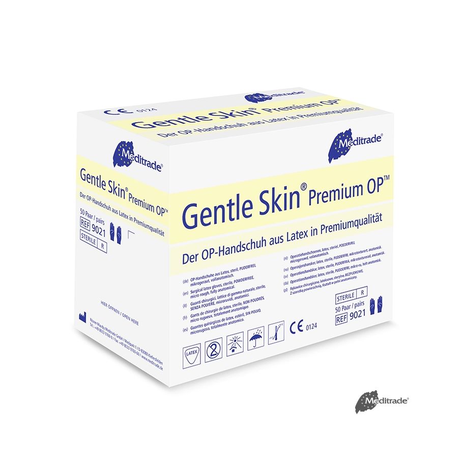 Latex-Handschuhe "Gentle Skin Premium OP", puderfrei, steril, Grösse 7,0, 50 Paar