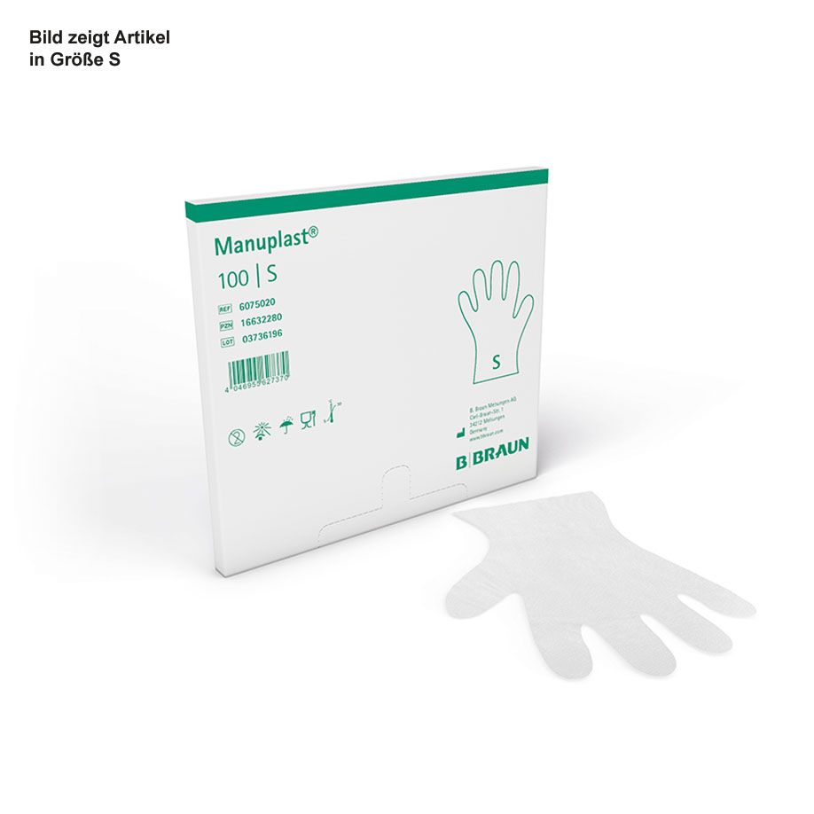 Braun Manuplast PE-Handschuhe, 100 Stück, klein