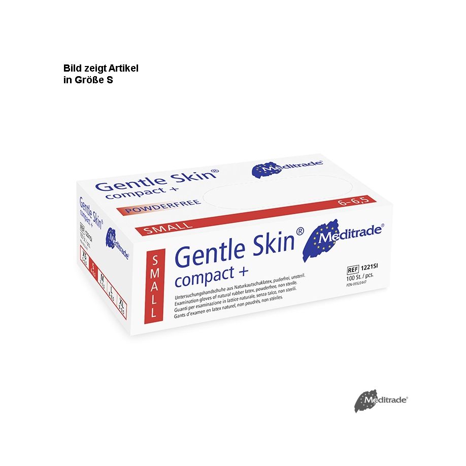 Latex-Handschuhe "Gentle-Skin  compact+", puderfrei, unsteril, Gr. XS, 100 Stück