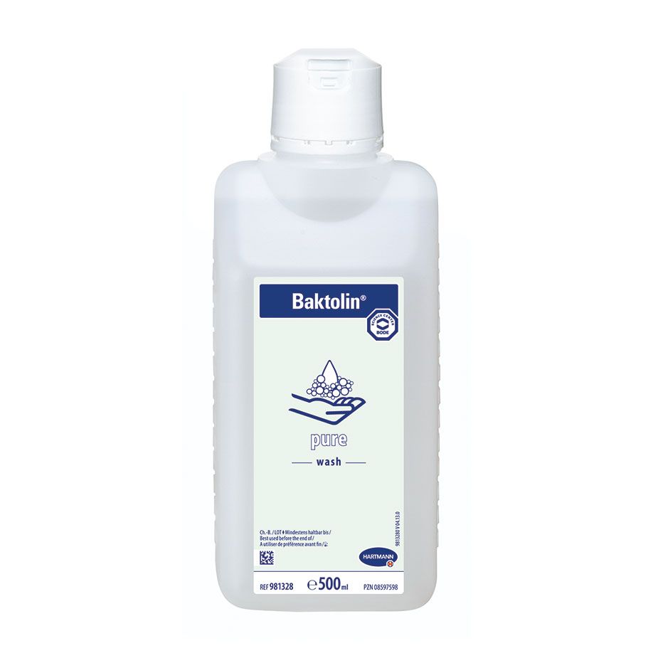 BODE Baktolin Pure, 500 ml, Waschlotion für die milde Reinigung, parfüm- und farbstofffrei